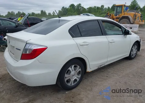 2012 Honda Civic Hybrid from USA, damaged, VIN JHMFB4F25CS000250